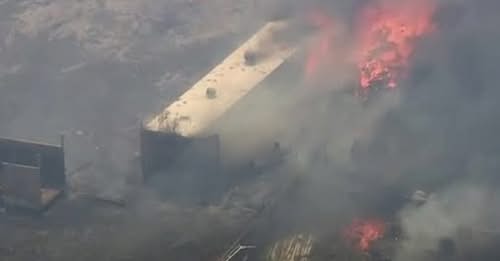 Police Pursuit Ends in Fiery Crash Near Crestmore Road in San Bernardino County