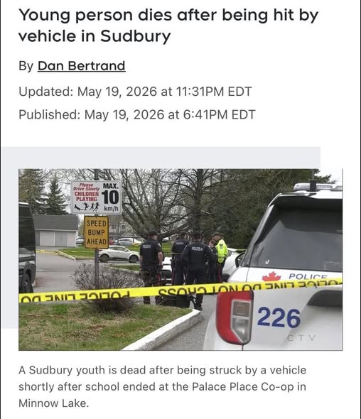 Six-Year-Old Girl Dies After Being Struck in Minnow Lake, Greater Sudbury Police Investigate Tragic Incident